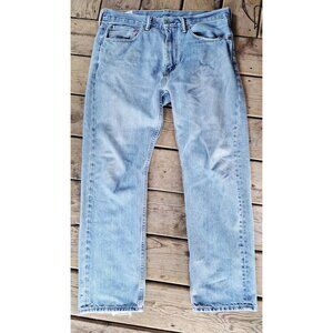 Levis 501 Light Wash Denim Jeans Straight Leg Classic Fit Button Fly Size 34x30